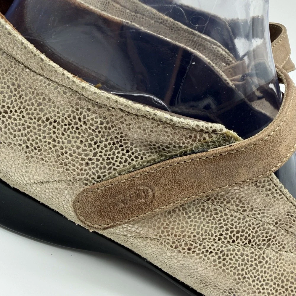 Wolky Women's Passion Mary Jane Shoes Beige Snake Embossed Leather EU 43 / US 12